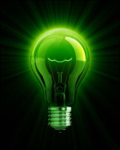 Green-light-bulb